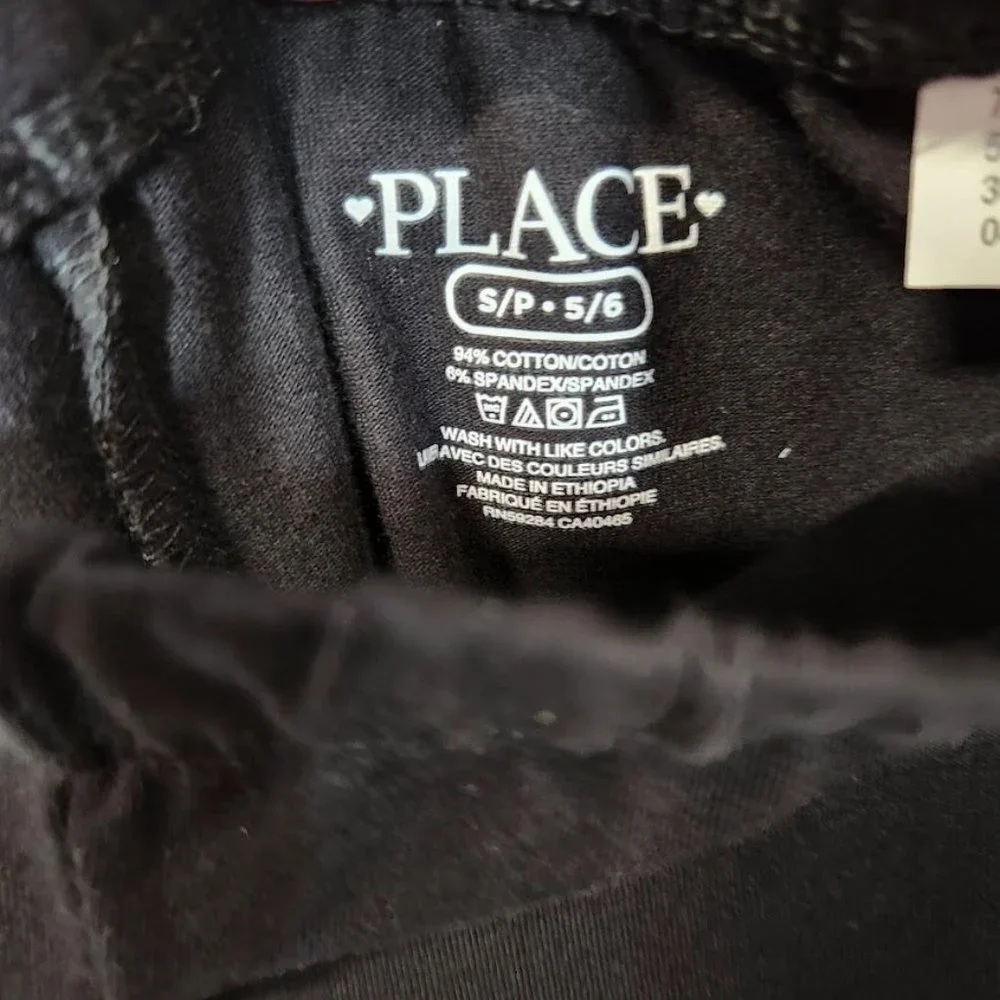 The Children's Place Girls‎ Cotton Leggings - Black - Size Small (5/6)